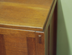 One of several through-tenons pinned with oak dowels. 